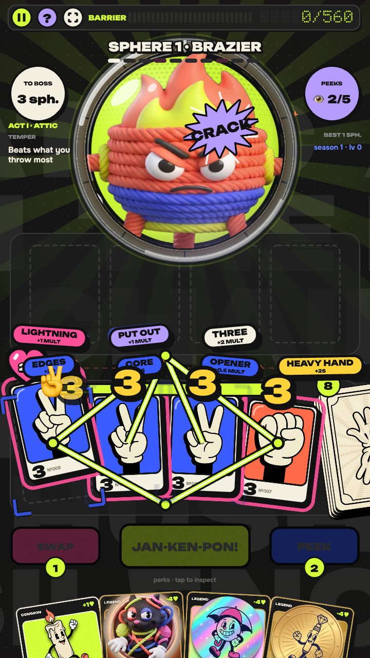A hit cracks the host's sphere